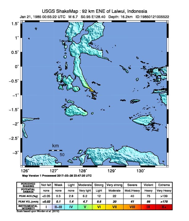 ShakeMap Intensity Thumbnail